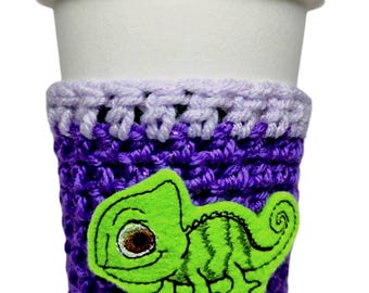 Tangled Pascal-inspired Crochet Coffee Cozy