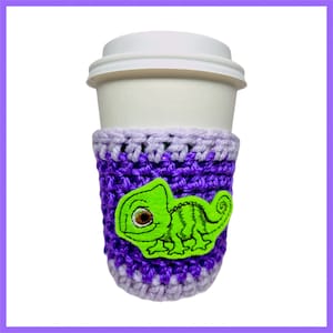 Tangled Pascal inspired Crochet Coffee Cozy