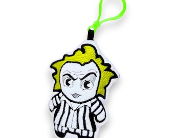 Llavero de peluche de Beetlejuice, llavero, adorno para bolso, blandito, peluche