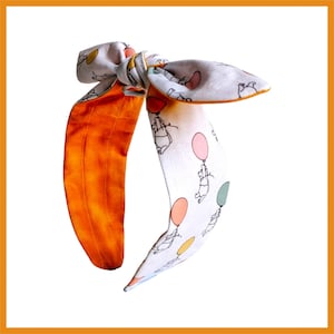 Winnie the Pooh inspired top knot headband reversible