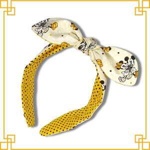 Mickey and Minnie Mouse inspired Reversible Top Knot Headband
