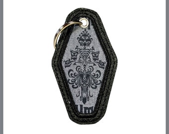 The Haunted Mansion inspired Vintage Motel style Key fob, snap tab, bag tag