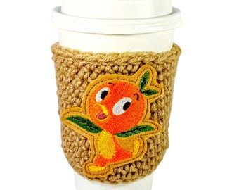 Orange Bird inspired Crochet Coffee Cozy