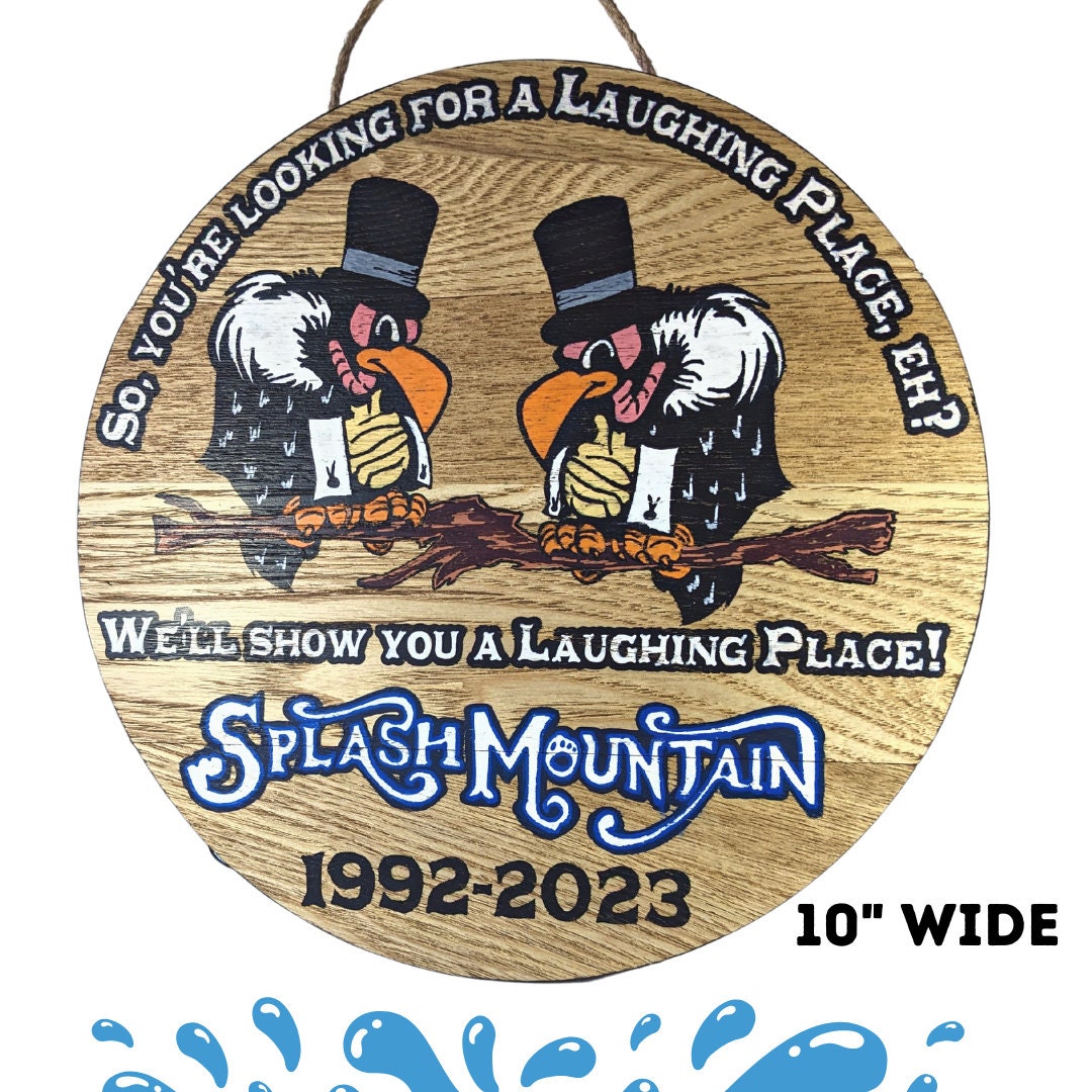 Splash Mountain Vultures Handpainted Wooden Sign Etsy