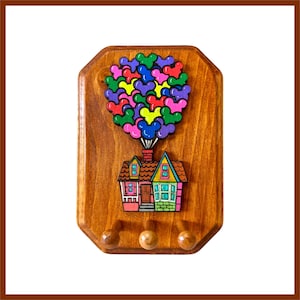 UP House inspired wooden holder for jewelry, keys, masks, lanyards and more!