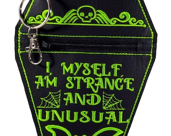 Beetlejuice-inspired Coffin Zipper Pouch Coin Purse