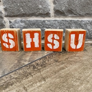 SHSU Block Set: Rustic Sam Houston State University Decor