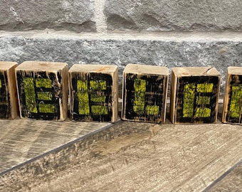 Pittsburgh Steelers Decor, Rustic Wood Block Letters