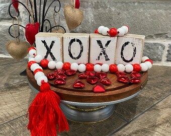XOXO Rustic Wood Blocks-XOXO Rustic Sheld Sitter-Home Decor-Valentine's Day Decor-House Warming Gift-Wedding Gift