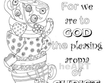 Porque somos para Dios el grato aroma de Cristo 2 Corintios 2:15 imprimible.