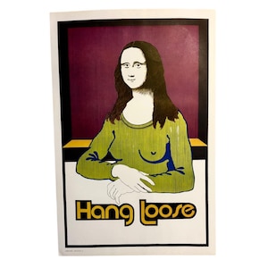 Vintage Original 1970 Poster Art Print &quot;Mona Lisa&quot; Lithograph By Vagabond Creations Dayton Ohio Beautiful Gift Home Decor Wall Hanging