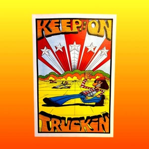 Keep on Truckin 70s Poster Original - Etsy