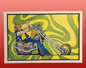 メゾチント　vintage Art Vintage Original 1971 Poster Art Print 