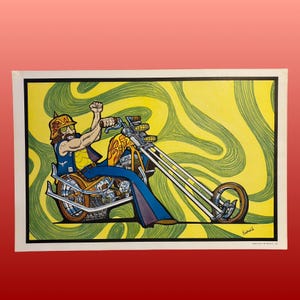 &quot;Vintage Original 1971 Poster Art Print &quot;&quot;Chopper&quot; authentisch von Vagabond Creations Dayton Ohio schön real Geschenk Home Decor Wandbehang.&quot;