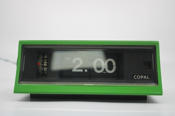 Fully Refurbished, Bright Green Copal RP200 Flip-alarm-clock, Very