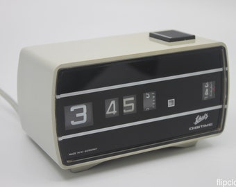 Refurbished, vintage, made in West Germany drumroll-flip-alarmclock, 70s/60s