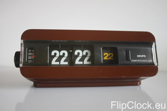Vintage 70s Krups Comfortchron S Flip Alarm Clock Very Retro