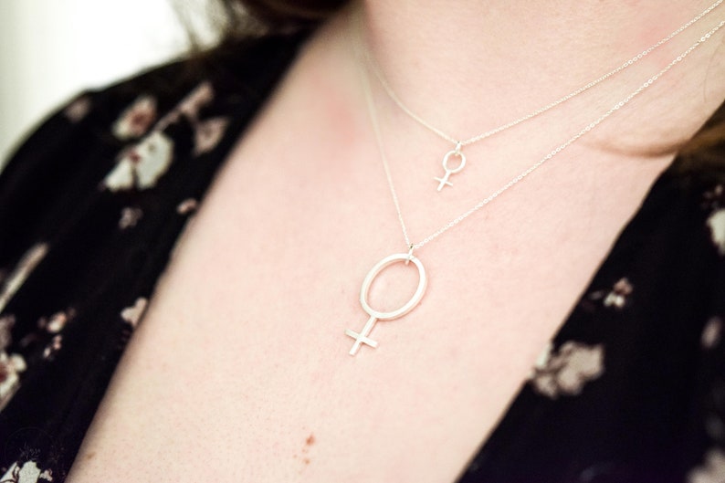 Feminism Necklace Silver Delicate Venus 