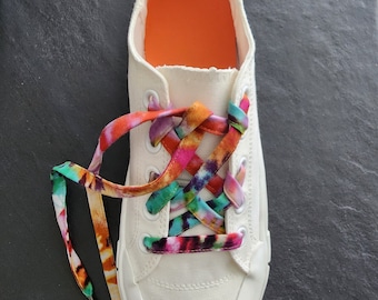 Tie Dye Flat Shoelaces