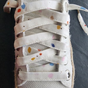 Terrazzo Ink Paint Splatter Print Flat Cotton Shoelaces