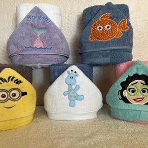 Hooded Bath Towels for Kids - Character Towels - FREE SHIPPING
