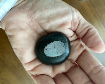 Engraved Fingerprint Memorial Pebble: Personalized Remembrance Gift
