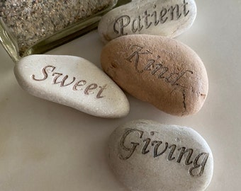 Engraved river rock memorial | grief gift | grave marker | Garden stone | dog loss | cat loss | pet loss | celebration of life | memorial