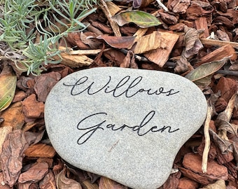 Engraved river rock memorial | grief gift | grave marker | Garden stone | dog loss | cat loss | pet loss | celebration of life | memorial