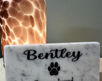 Custom Marble memorial plaque | grief gift | engraved plaque | loss gift | celebration of life | garden marker | pet loss