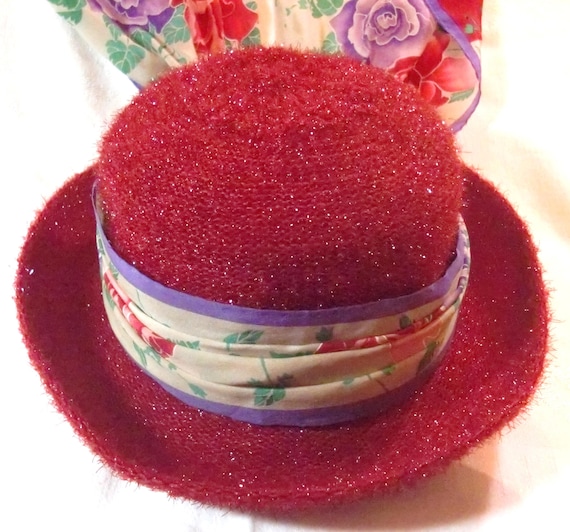 Cute Red Straw Hat w/ Purple Band Unbranded | Accessories | Cute Red Straw Hat W Purple Band  main image 4