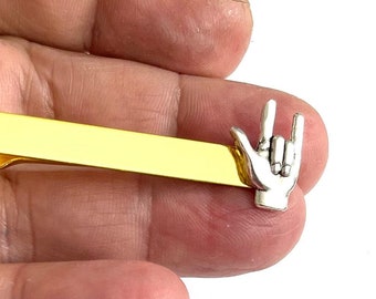 I Love You Hand Sign Tie Clip Tie Bar /P11