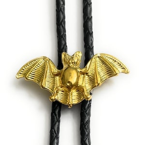 Bat Bolo Tie - Personalized Cord Color , length , and tips /T17