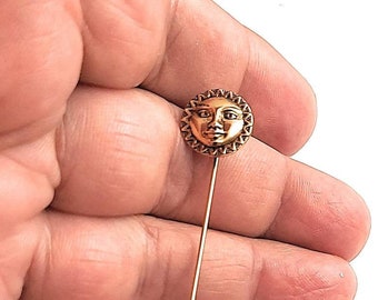 Celestial Sun Stick Pin Lapel Pin Tack Pin Tie Pin / P40