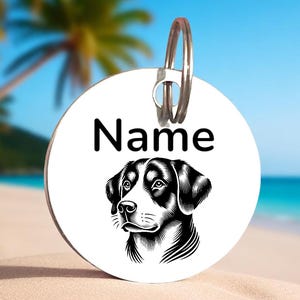 Personalized Laser Engraved Pet ID Tag for Dog or Cat Custom Engraved Stainless Steel FREE Engraved Front and Back