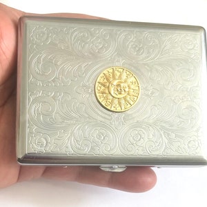 Incroyable boîte à cigarettes CELESTIAL MOON STAR en acier inoxydable de qualité supérieure / T04