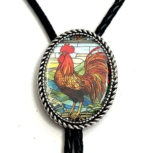 ROOSTER Bolo Tie - Personalized Cord Color ,length , and tips