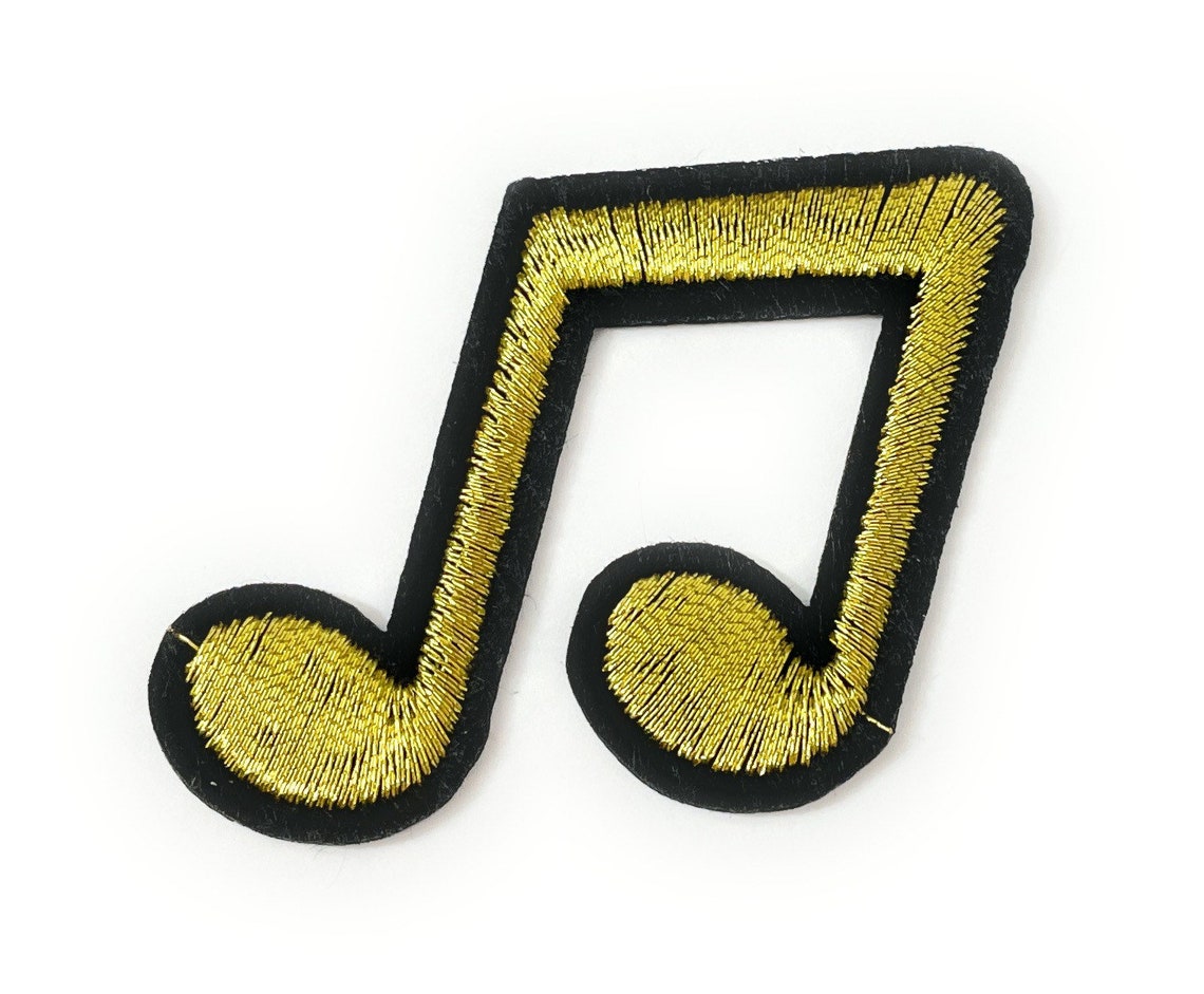 Music Note Patch Iron On Patch Embroidered Patch Jacket Patch Etsy
