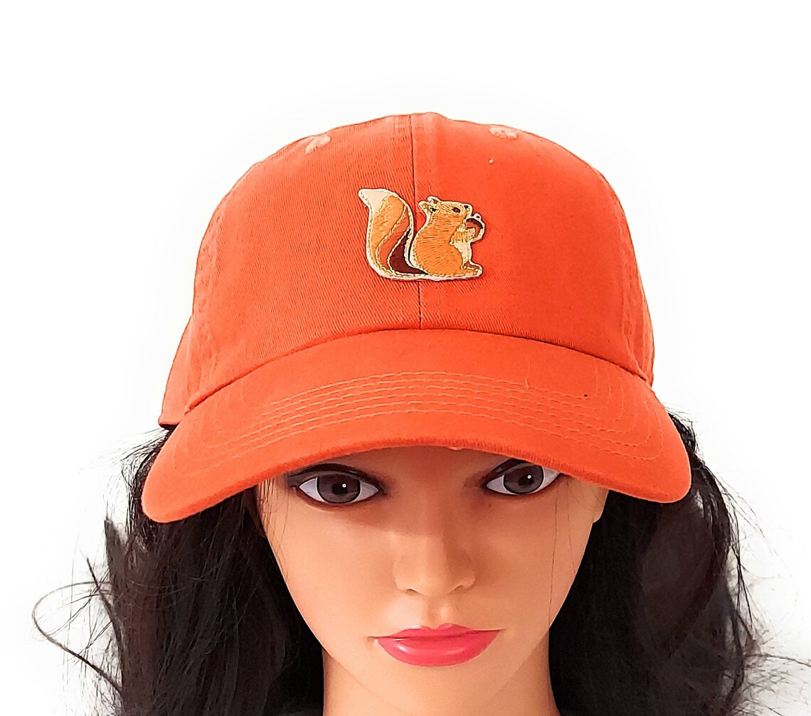 SQUIRREL Baseball Hat with Embroidered Patch 100 cotton Etsy