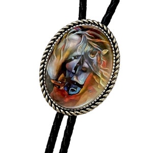 HORSE Bolo Tie - Personalized Cord Color ,length , and tips /H1