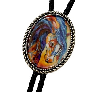 HORSE Bolo Tie - Personalized Cord Color ,length , and tips /H1