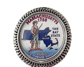 Massachusetts US State brooch / Tack Pin /ST01