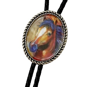HORSE Bolo Tie - Personalized Cord Color ,length , and tips /H1