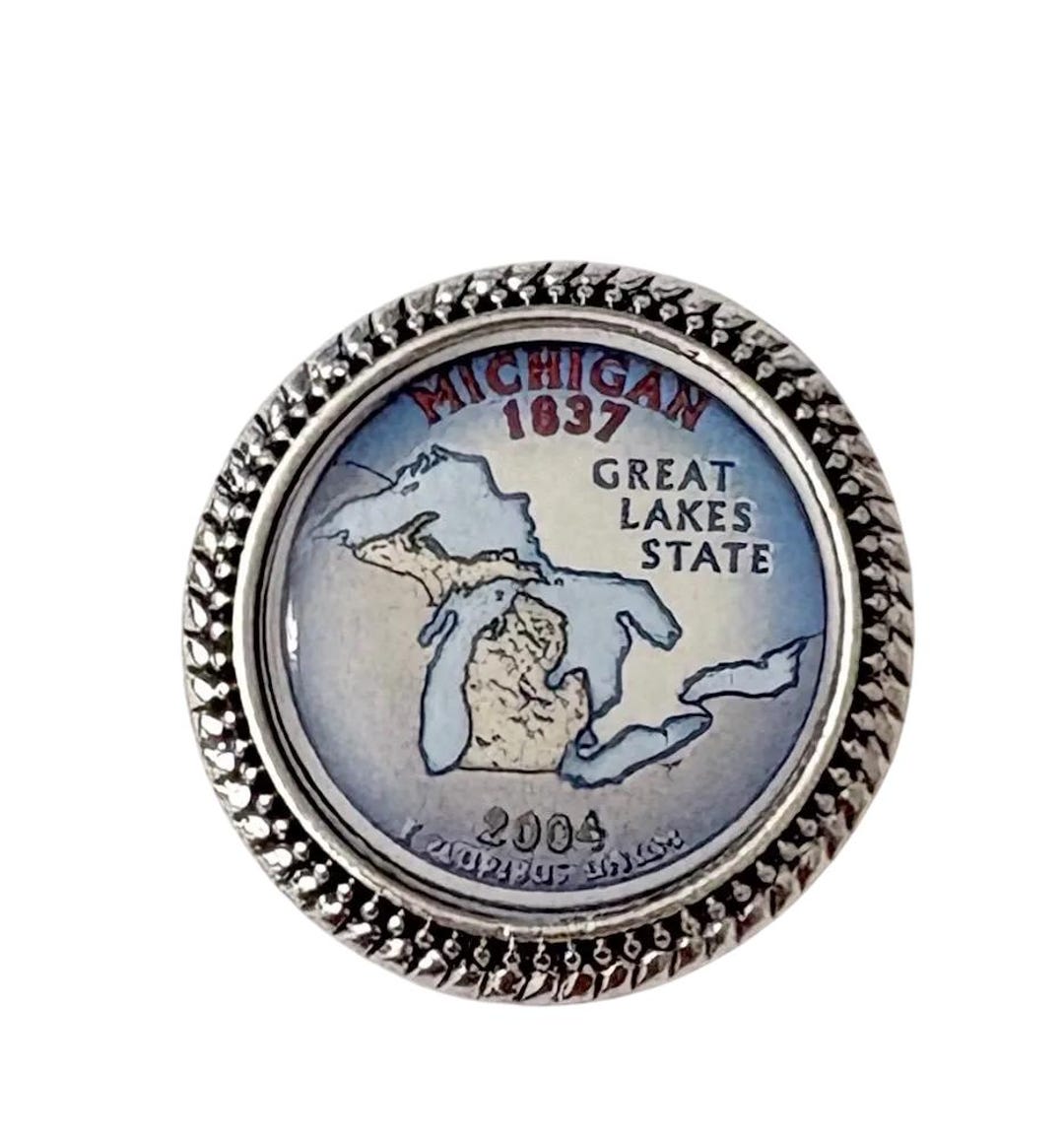 Michigan US State Brooch / Tack Pin /ST01 - Etsy