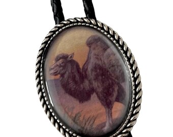 Camel Bolo Tie - Personalized Cord Color , length , and tips /A11