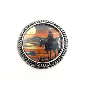 Western Cowboy brooch / Tack Pin