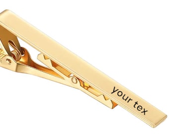 Tie Clip Free Engraved Tie Clip ,Personalized Tie Clip Custom Tie Clip Gift For Him, Best Man Gift, Groomsman Proposal Gift, Gift For Dad