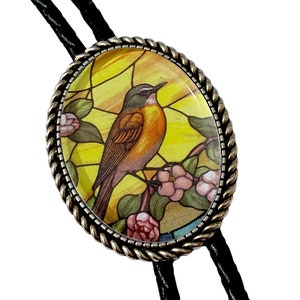 Bird  Bolo Tie - Personalized Cord Color ,length , and tips /B01
