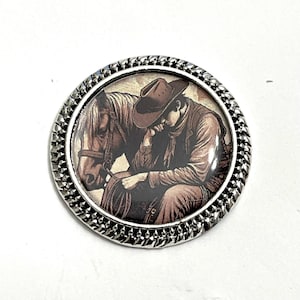 Western Cowboy brooch / Tack Pin