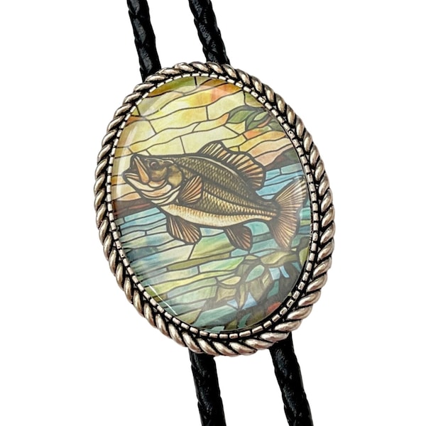 Fish Bolo Tie - Personalized Cord Color ,length , and tips