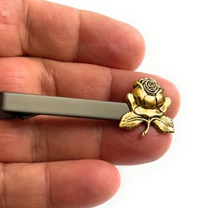 Flower Rose Tie  Clip Tie Bar / P60